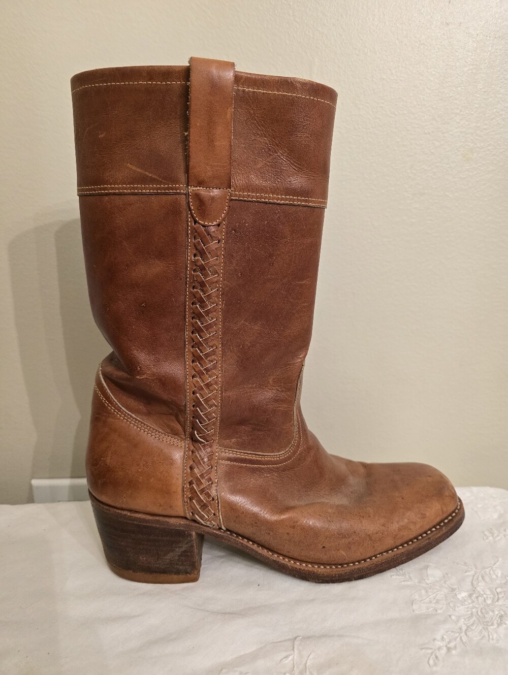Vintage Brookline Brown Leather "Campus Boot" In Size 12D - Picture 3 of 6
